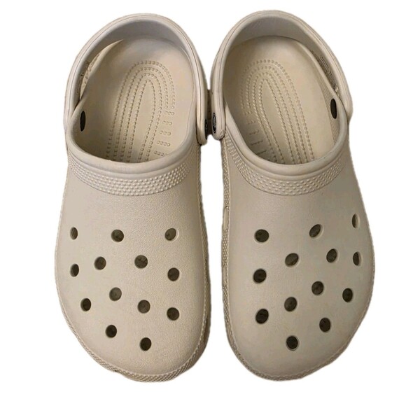 Crocs Unisex Classic Clog Off White/Beige, Size Mens 7 Womens 9 main image 9